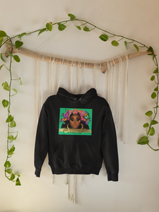 "Ethereal Glow" - Honey Gold - Glo Mama Glo Black Hoodie